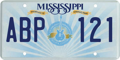 MS license plate ABP121