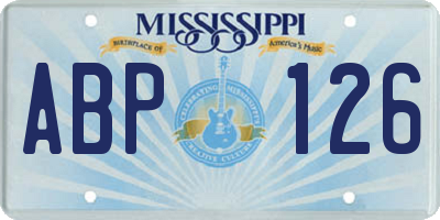 MS license plate ABP126