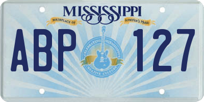 MS license plate ABP127