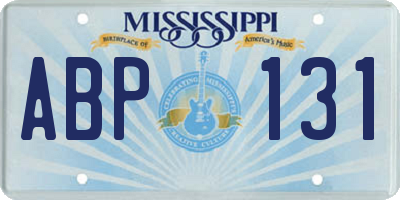 MS license plate ABP131