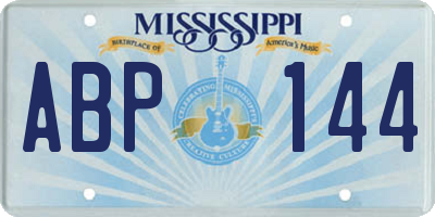 MS license plate ABP144