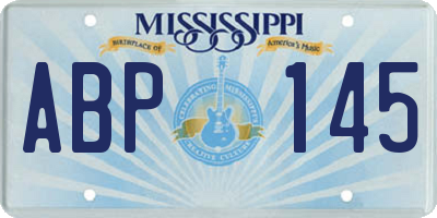 MS license plate ABP145