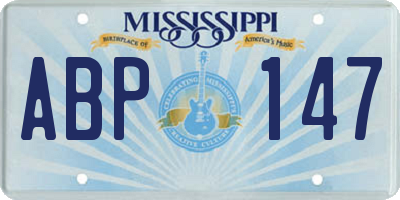 MS license plate ABP147