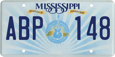 MS license plate ABP148