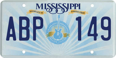 MS license plate ABP149