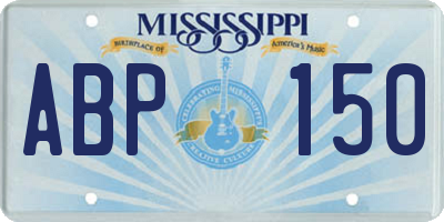 MS license plate ABP150