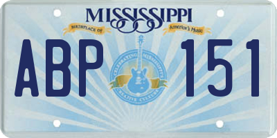 MS license plate ABP151