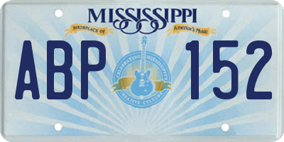 MS license plate ABP152