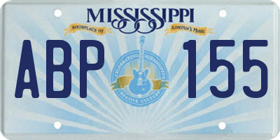 MS license plate ABP155