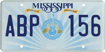 MS license plate ABP156