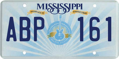 MS license plate ABP161