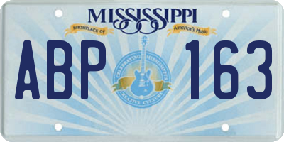 MS license plate ABP163