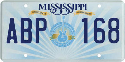 MS license plate ABP168