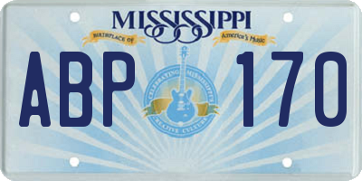 MS license plate ABP170