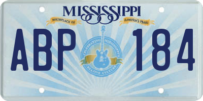 MS license plate ABP184