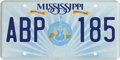 MS license plate ABP185