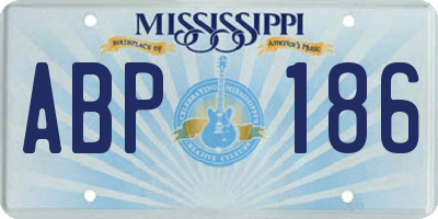 MS license plate ABP186