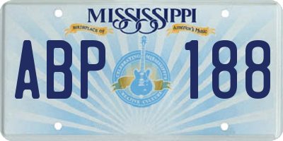 MS license plate ABP188