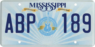 MS license plate ABP189