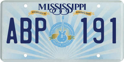 MS license plate ABP191