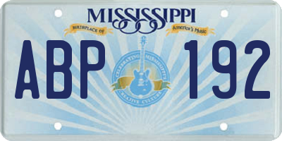 MS license plate ABP192