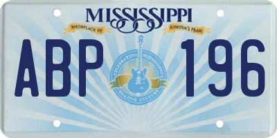 MS license plate ABP196