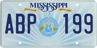 MS license plate ABP199