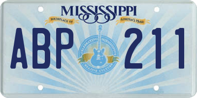 MS license plate ABP211