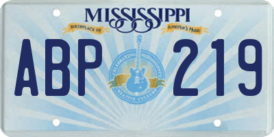 MS license plate ABP219