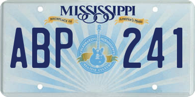 MS license plate ABP241