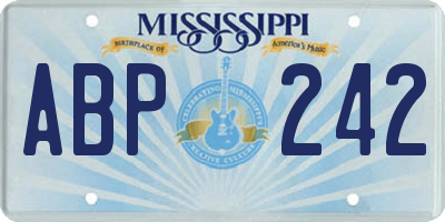 MS license plate ABP242