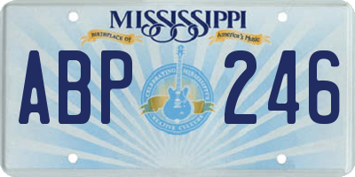 MS license plate ABP246