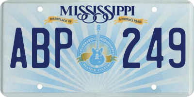 MS license plate ABP249