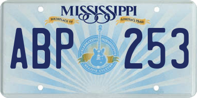 MS license plate ABP253