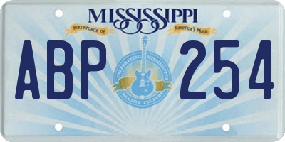 MS license plate ABP254