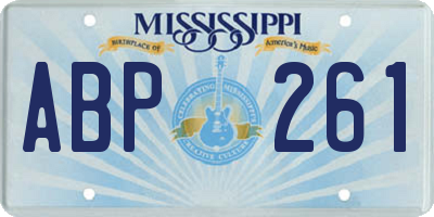 MS license plate ABP261