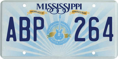 MS license plate ABP264