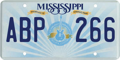 MS license plate ABP266