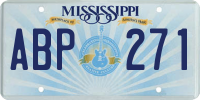 MS license plate ABP271