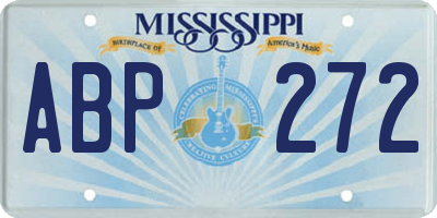 MS license plate ABP272