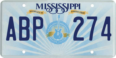 MS license plate ABP274