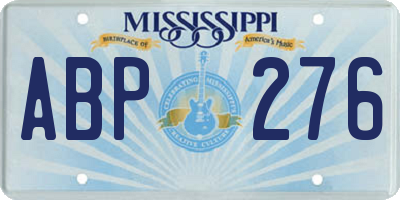 MS license plate ABP276