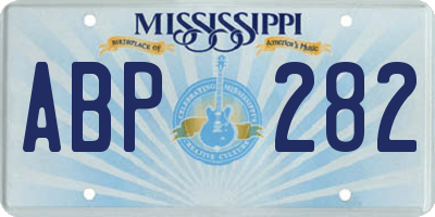 MS license plate ABP282