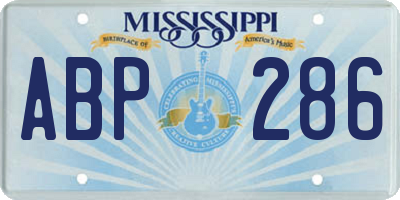 MS license plate ABP286