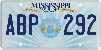 MS license plate ABP292