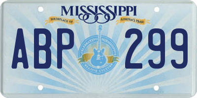 MS license plate ABP299