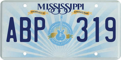 MS license plate ABP319