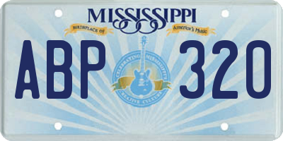 MS license plate ABP320