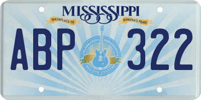 MS license plate ABP322