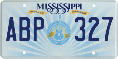 MS license plate ABP327